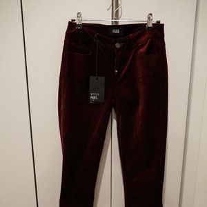 Paige Denim Verdugo Skinny Jeans in Deep Red Velvet
